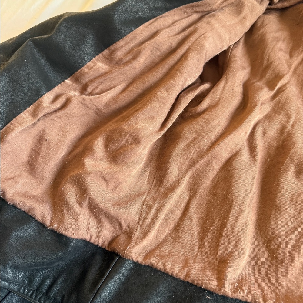 We The Free Black Leather Moto Jacket - Picture 4 of 8
